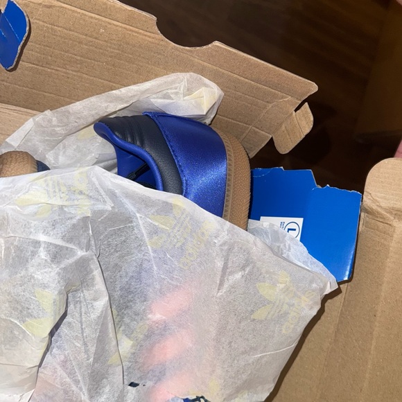 Adidas Womens Size 10 Samba OG Satin Lucid Blue/Pink NWT ✨RARE✨ - Picture 15 of 16